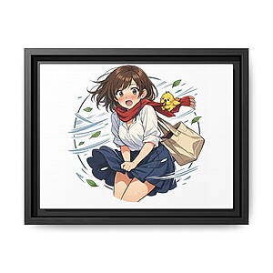 Thicc Anime Ecchi Girl Canvas Print — Blushing Wall Art